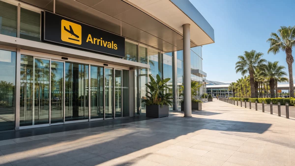 Arrivals entrance at Alicante Airport